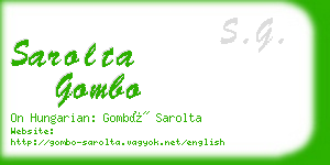 sarolta gombo business card
